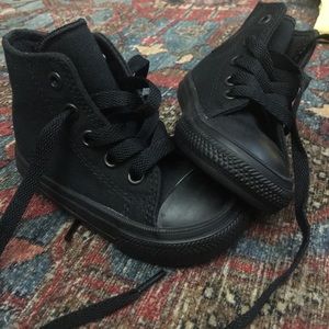 All Black Baby Converse